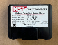 NSI Connector Bloks AS-K1-H6 2/0 – 14 Wire Terminal Power Block Gang NEW NO BOX
