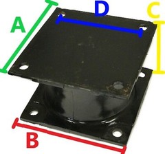 Compactor Isolator Rubber Mount Small
