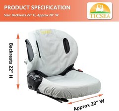 Forklift Tractor Seat Cover, 600D Oxford Cloth Weatherproof Durable Seat Cove…