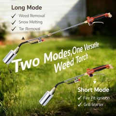 GASPRO Propane Torch Weed Burner 600000 BTU Long Handle Outdoor Garden Tool
