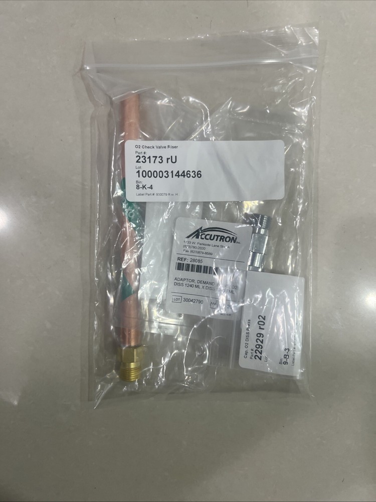Accutron O2 Check Valve Riser PN 23173 rU