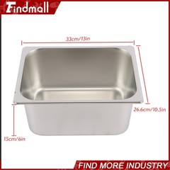Findmall 2 Pack Hotel Pans 1/2 Size 6″ Deep Stainless Steel Steam Table with Lid