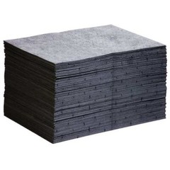 Pig Mat204 Sorbents, 22 Gal, 15 In X 20 In, Universal, Gray, Polypropylene, 200