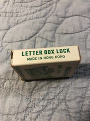 Vintage New Old Stock Deluxe Letter Box Lock with 2 Keys No. 1121