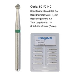 Dental Carbide Burs Round Diamond Bur FG 2 4 5 6 8 High Speed 801/023 801/016