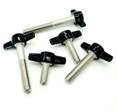 5/16″ Thumb Screw Bolts Black Tee Wing Knob Stainless Steel T Bolts 4 Pack