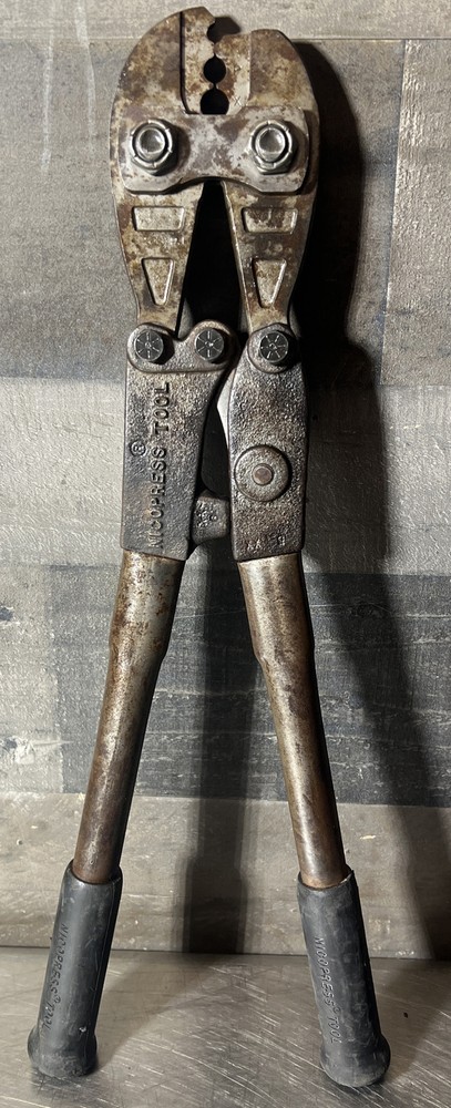 National Telephone Supply Co. Nicropress 53-XPJ Manual Swaging Tool. Top Chipped