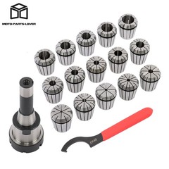 15Pc For Milling Machine Lathe 1/8-1 Inch Set R8 Shank Chuck Tools ER40 Collet