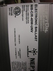 2 yes 2 NEPTUN NIB-C/R-040W-UNV ELEC BALLAST USE WITH CIRCLE/RECTANGLE 40W 277V