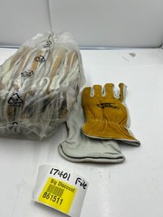 QTY 12 Condor Leather Glove Cowhide Premium Full Finger 29JV32 Slip-on Cuff