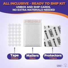 Ding Defend Card Shipping Protector Envelopes Bubble Mailer Kit with 110 Semi…