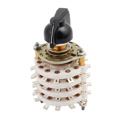 8 Pole 5 Position Four Decks 12 Terminal Band Channel Rotary Switch with Cap
