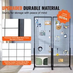 Uimoso 2′ x 5.6′ Grid Wall Panels Tower 2 Packs Wire Gridwall Display Racks