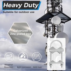 Double Antenna Mast Clamp, Antenna Mount Bracket Kit V Jaw Block with U Bolts…
