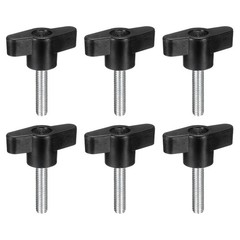 6Pcs Metric Carbon Steel Clamping Screw Knob t Shaped Thumb Screws M6 x 25mm