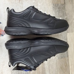 Skechers Dighton Mens Work Shoes Sz 9 Black Relaxed Fit Slip Resistant Sneakers