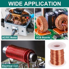 22 AWG Magnet Wire, 8 OZ/226.4g Enameled Copper Wire, 155C(311F)