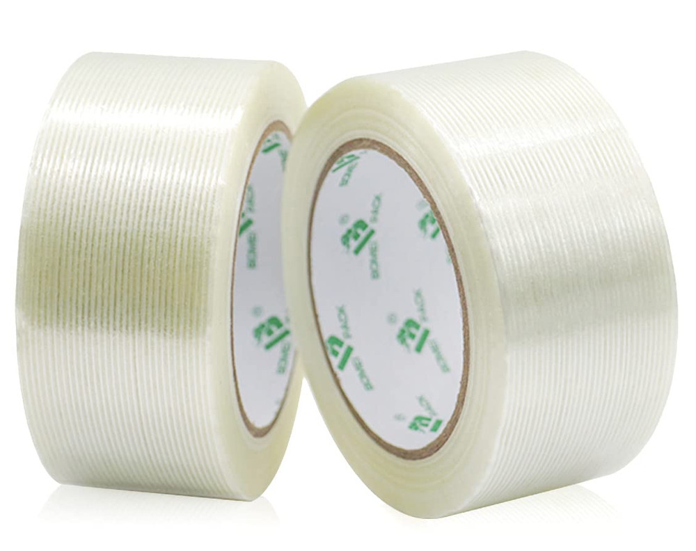 Mono Filament Strapping Tape, 2 Roll 2 Inch X 35 Yards 5.5 Mil