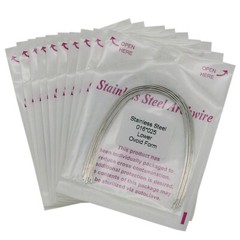 100Pcs Dental Ortho Arch Wire Round/Rectangular Stainless Steel Ovoid/Natural