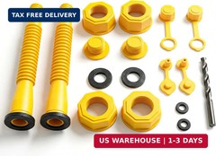 Gas Can Spout Replacement Kit (Two Pack), Universal Nozzle for 1, 2, 5 Gallon Ga