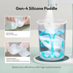 Resin Mixer, Handheld Epoxy Mixer with Silicone Paddles & Lighting, 4 Speeds, LE
