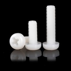M2 M2.5 M3 M4 M5 M6 M8 M10 White Plastic Nylon Phillips Cross Pan Head Screws
