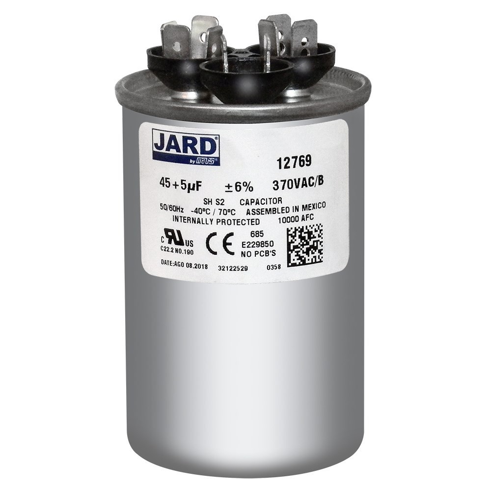 45+5 uF MFD 370-440 VAC CBB65D Dual Round Run Capacitor 325P4505H37N26A5Z 12769