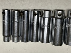 Herbrand 1/2” Drive 12 Pt Deep Sockets 1/2” To 1- 1/8” ~ 9 Pc. Set ~ Vintage USA