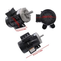 1Pack Single Phase Motor 3HP 230V 3450RPM 60Hz 145T TEFC 7/8″ Shaft Dia CW/CCW