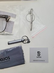 SOJOS SJ5018C8 Round Clear Glasses Blue Light Blocking Half Frame