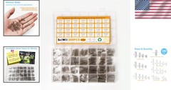 390-Piece Compression Spring Assortment Kit, 28 Sizes Small Springs Set, Stainle