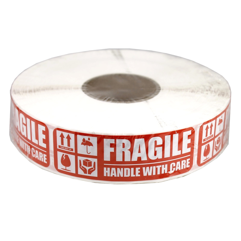 1000 PCS 1″x3″ FRAGILE HANDLE WITH CARE Stickers Labels Easy Peel & Apply New