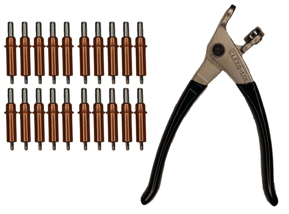 20 each C1/8 Cleco Fasteners (Made in USA) W/ Pliers