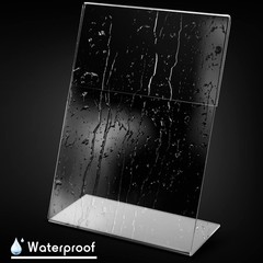 6 Pcs Vertical 5×7 In LShaped Clear Acrylic Desktop Table Sign Holders Box