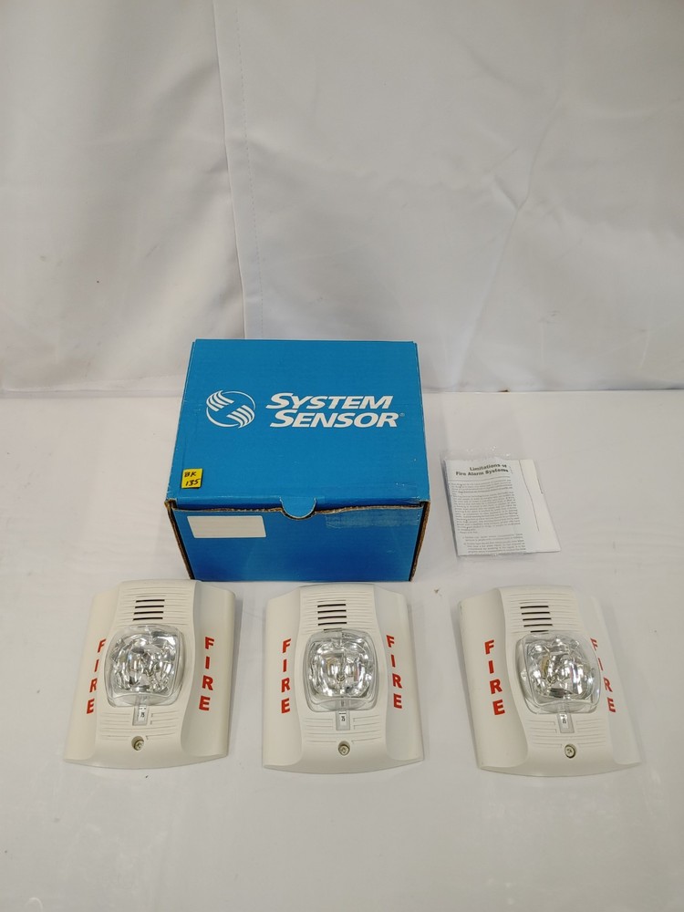 (LOT OF 3) System Sensor P2RLED Horn Strobe
