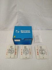 (LOT OF 3) System Sensor P2RLED Horn Strobe