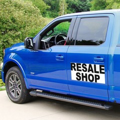 Car Magnet Set of 2 Resale Shop Black Car Advertising Industrial Sign