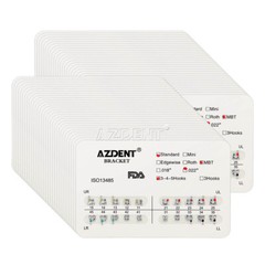 AZDENT Dental Orthodontic Brackets Braces Standard MBT/Roth Slot.022 345 Hooks