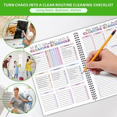 ADHD Cleaning Planner for Adults – Undated Daily, Weekly & 1 pack, White