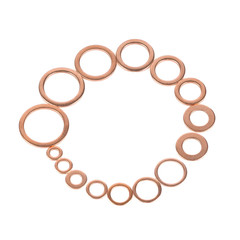 150Pcs Copper Crush Washer Gasket Set Flat Ring Seal Assortment Kit M5 – M22 US