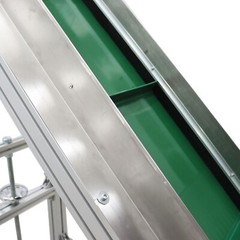 Electric PVC Belt Climbing Conveyor Adjustable Height &Speed for PackingShipping