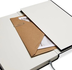 Classic Lined Notebook, 240 Pages Hardcover, 5 X 8.25-Inch, Black
