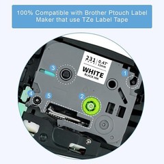 TZ-231 TZe-231 PT-D210 5 Pk Compatible Label Maker Tape 12mm for Brother P-Touch
