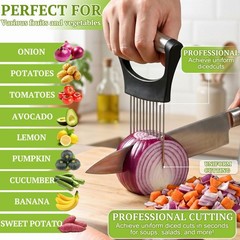 JAYVAR Onion Holder for Slicing, 304 Stainless Steel Universal size, Silver
