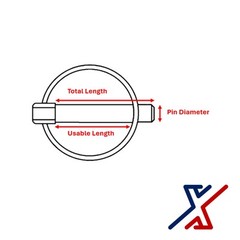 3/16 in. dia. x 1-1/2 in. L Snapper Pin / Lynch Pin by X1 Tools