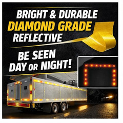 3M 983 Reflective Conspicuity Tape 4″ x 5′ Diamond Grade Yellow DOT-C2 USA