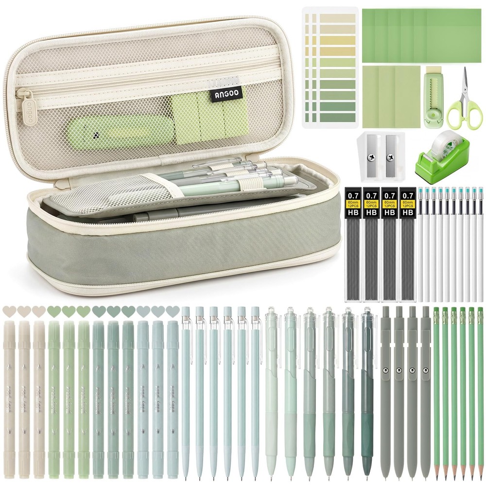 Eersida 81 Pcs Aesthetic School Supplies with Pencil Case, Pastel Highlighter…