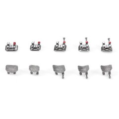 Dental Orthodontic Brackets Braces Mesh Base Mini Roth MBT 022 018 Hooks MIM