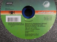NEW Gemini 66253263055 Grinding Wheel 12″ x 2″ x 1-1/2″ 2070RPM Coarse 36/46