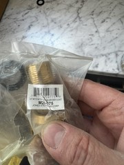 Pair 3/4″ Water Meter Coupling, LEAD-FREE brass, 3/4″ Femswiv nutx3/4″ male NPT